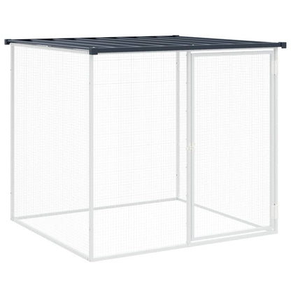 Vidaxl Gallinero Con Techo Acero Galvanizado Antracita 203x98x90 Cm_5