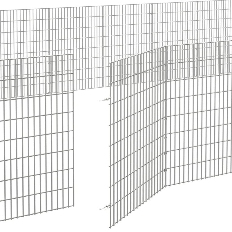 Vidaxl Recinto Corral Animales 48 Paneles Hierro Galvanizado 54x80 Cm_5