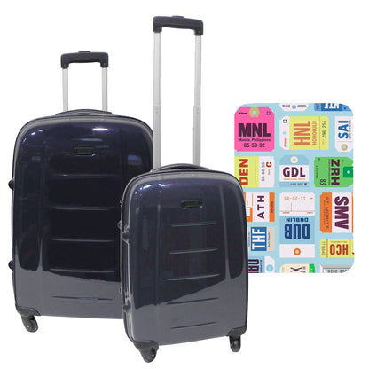 Set De 2 Maletas Trolleys Con Funda Protectora'city Plates'_0