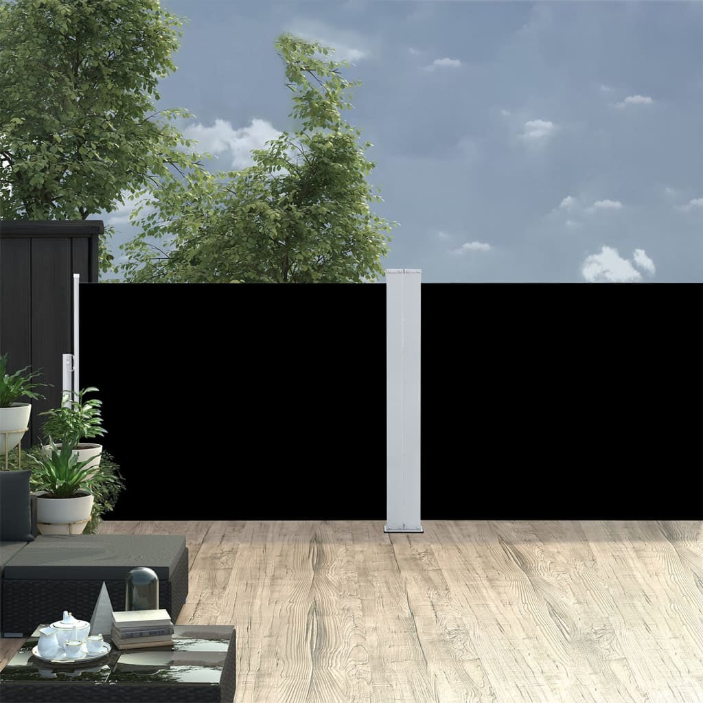 Vidaxl Toldo Lateral Retráctil Negro 120x1000 Cm_1