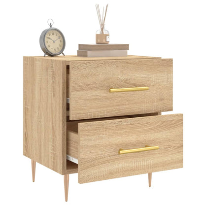 Mesita De Noche Madera De Ingeniería Roble Sonoma 40x35x47,5 Cm_2