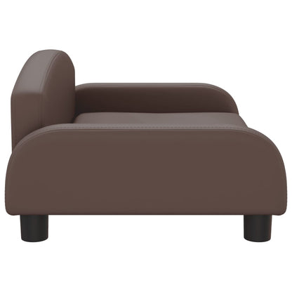Cama Para Perros De Cuero Sintético Marrón 70x45x30 Cm / Vetonek_2