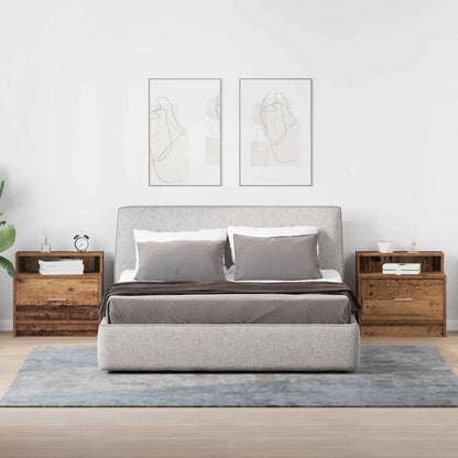 Mesillas De Noche Con Cajón 2 Uds Madera Vieja 51x31x47 Cm_1