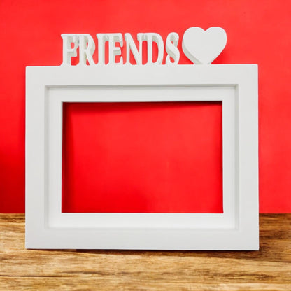 Marco De Fotos Mesa O Pared Modelo Friends 24x22.5cm Para Fotos 15x20cm Blanco