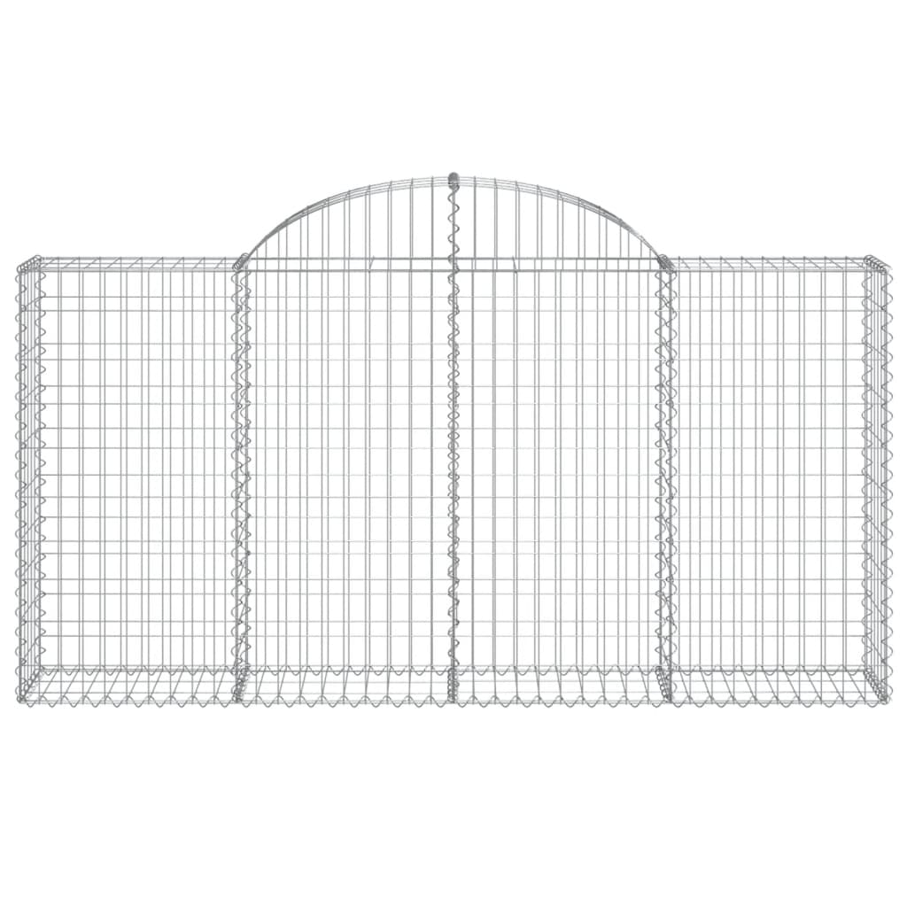 Cestas De Gaviones 7 Uds Forma De Arco Hierro 200x30x100/120 Cm_3