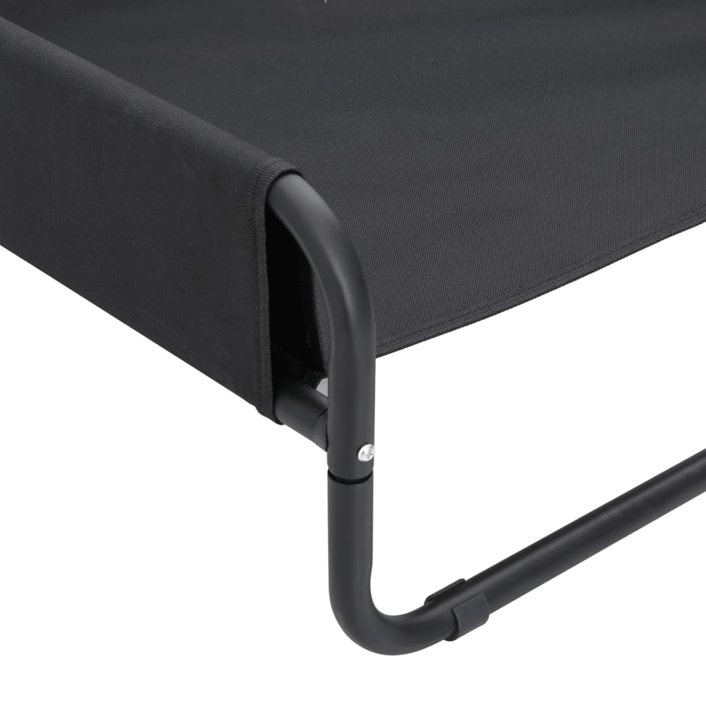 Cama Elevada Para Perros Tela Oxford Y Acero Gris Antracita / Vetonek_5
