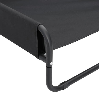 Cama Elevada Para Perros Tela Oxford Y Acero Gris Antracita / Vetonek_5