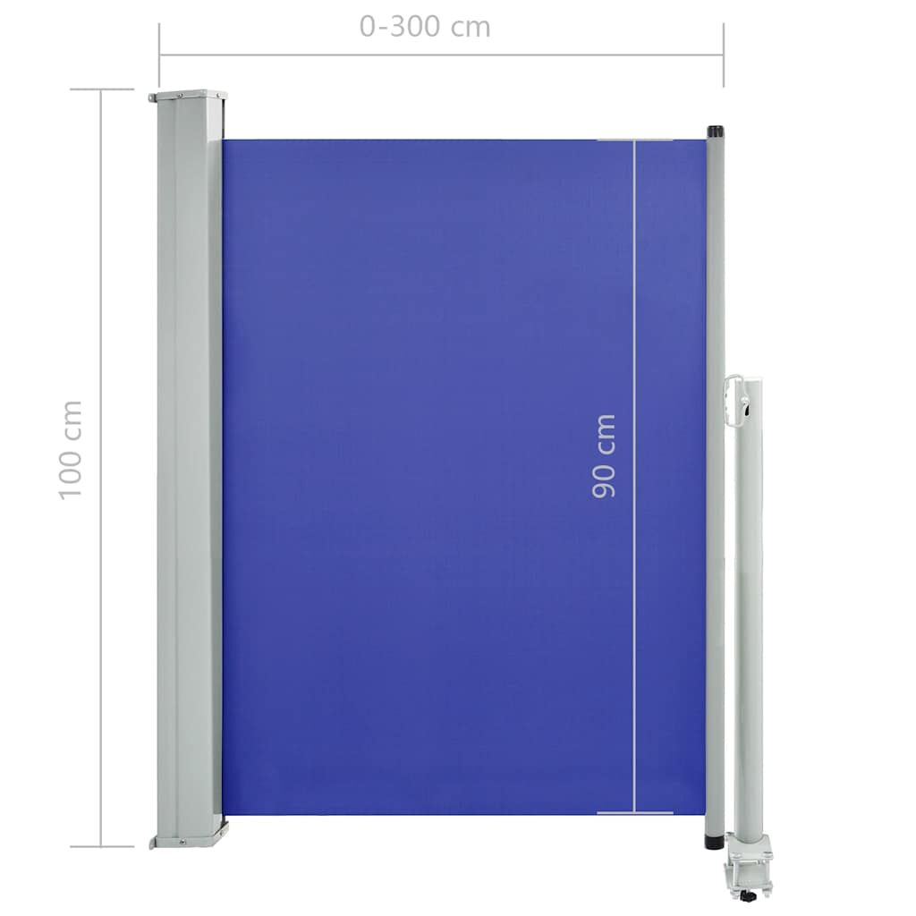 Vidaxl Toldo Lateral Retráctil De Jardín Azul 100x300 Cm_2