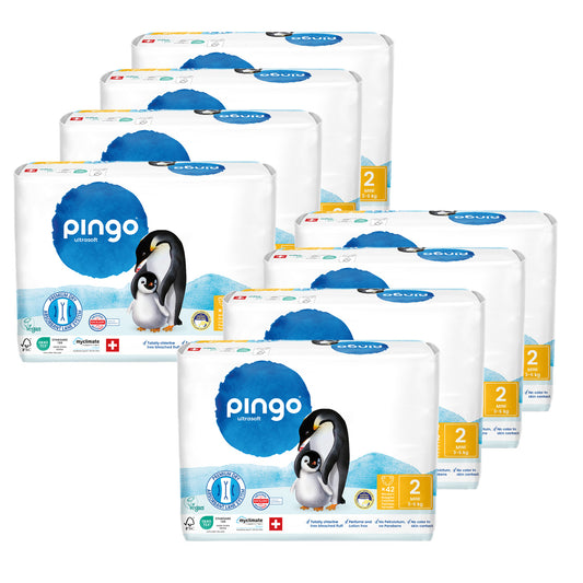 Pack Ahorro Pañales T2 (3-6kg) Pingo 336 Uds