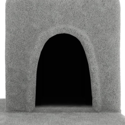 Rascador Para Gatos Con Postes De Sisal Gris Claro 154 Cm_5