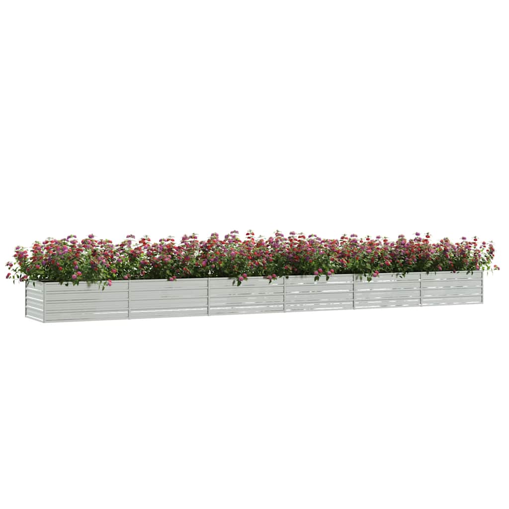 Arriate De Acero Galvanizado Plateado 600x80x45 Cm_2