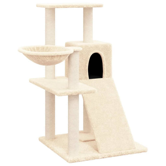 Vidaxl Rascador Para Gatos Con Postes De Sisal Color Crema 82 Cm_0