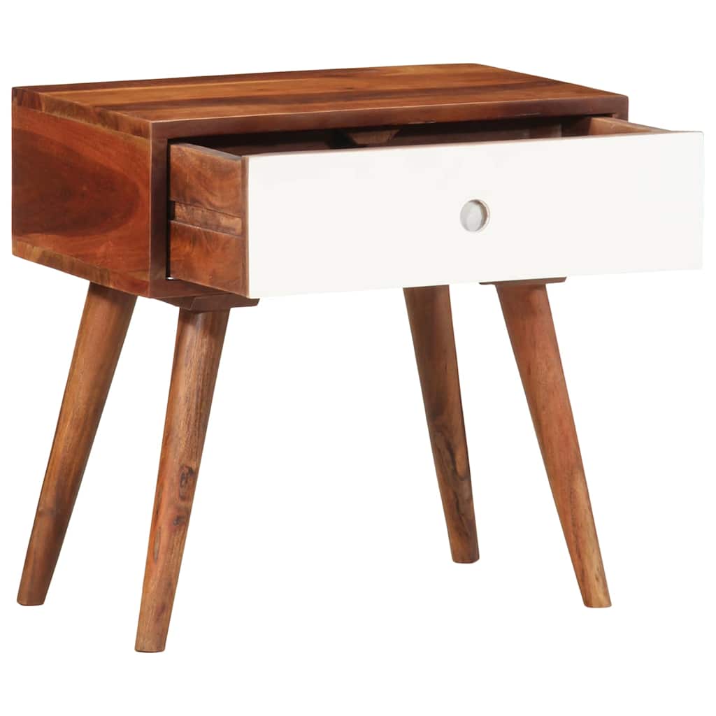 Mesa Auxiliar Madera Maciza Acacia 45x30x45 Cm_0