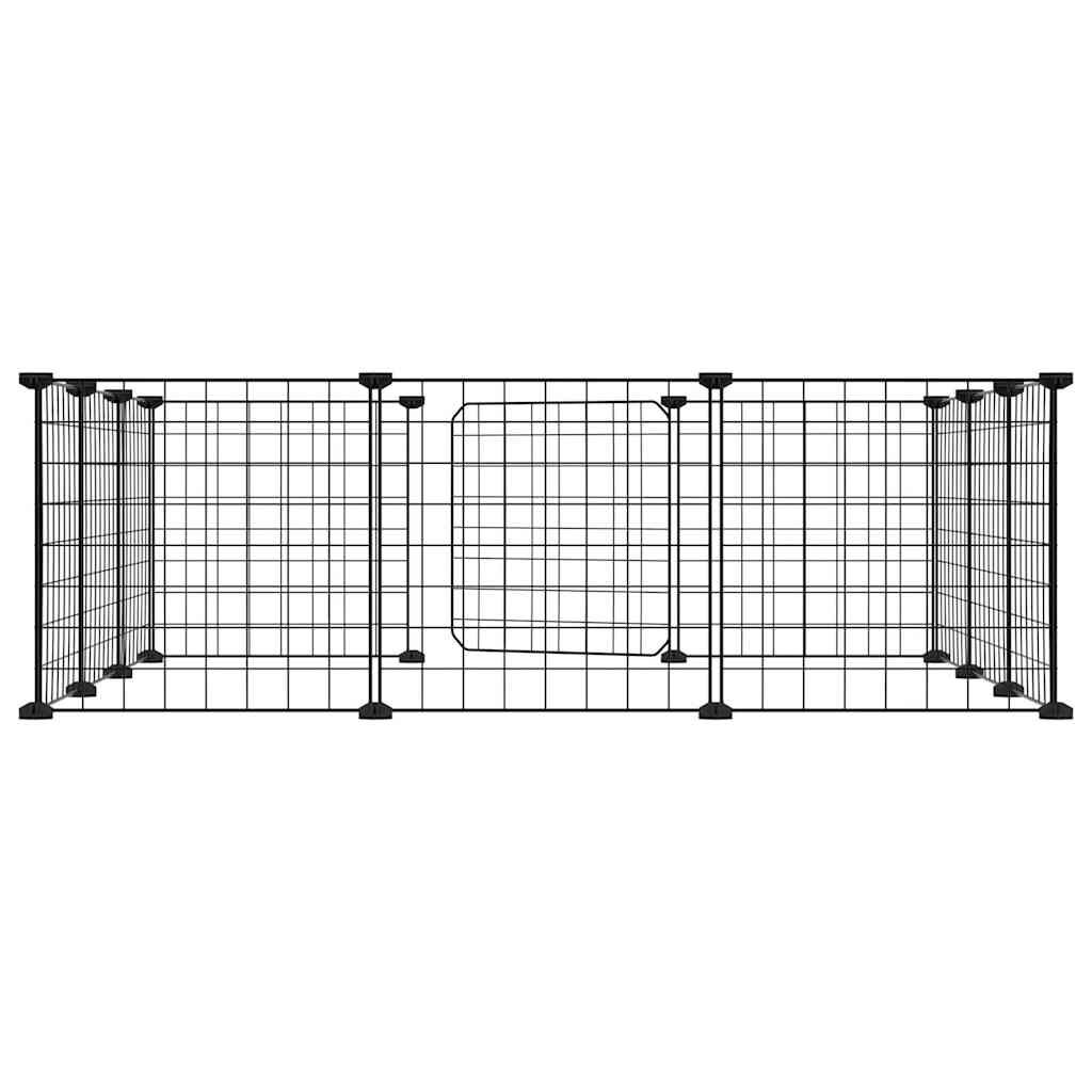 Vidaxl Jaula Para Mascotas De 12 Paneles Con Puerta De Acero, Color Negro, 35 X 35 Cm_4