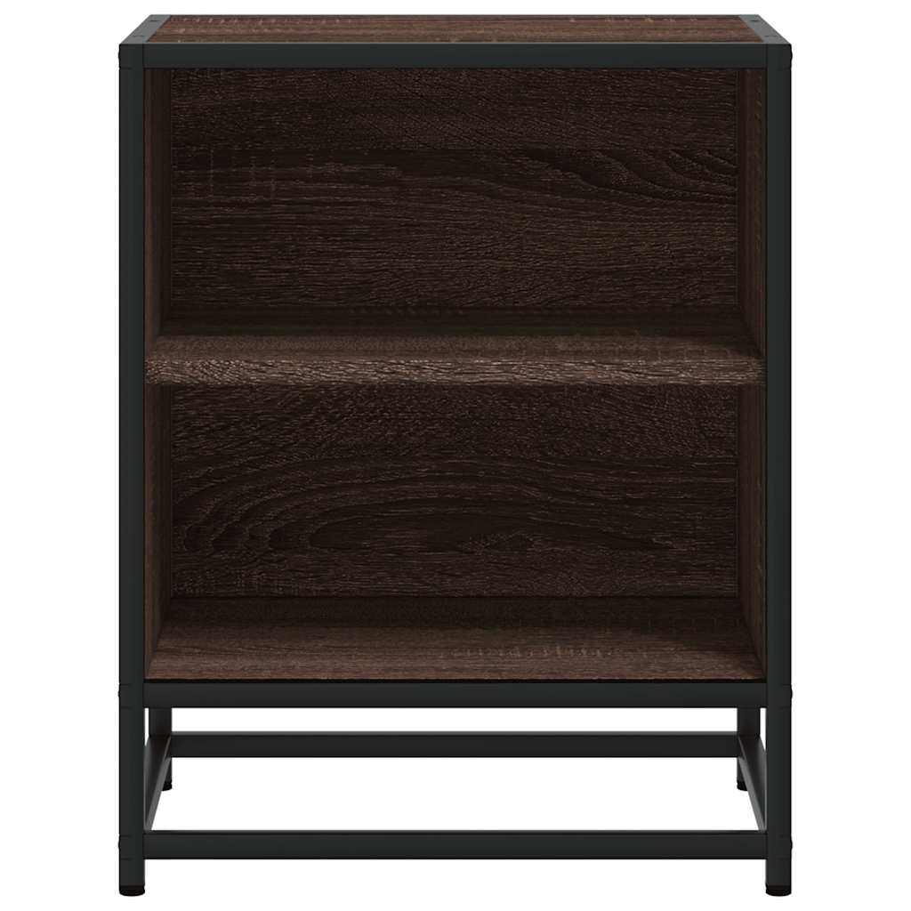 Mesitas Noche 2 Uds Madera Ingeniería Marrón Roble 40x31x50 Cm_3