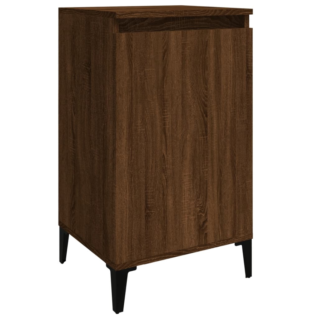 Mesitas De Noche 2 Uds Madera Color Roble Marrón 40x35x70 Cm_3
