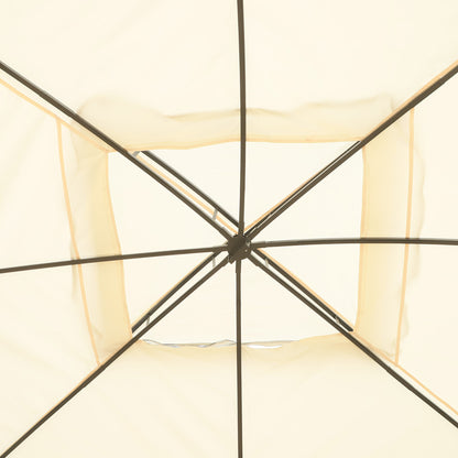 Outsunny Cenador Con Techo Gazebo Exterior 3x3.65x2.75m Con Pared Lateral_3