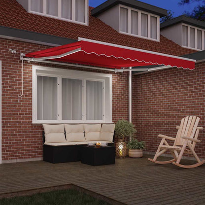Toldo Retráctil Rojo 300 X 250 Cm Poliéster_2