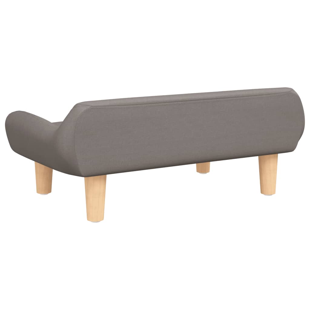 Cama Para Perros De Tela Gris Taupe 70x40x24 Cm / Vetonek_0