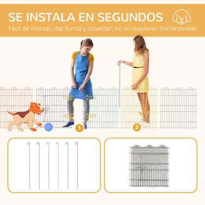 Pawhut Parque Plegable Para Perros De 6 Paneles_3