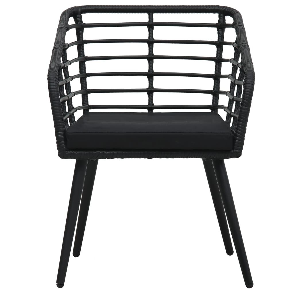 Vidaxl Set De Mesa Y Sillas De Jardín 3 Piezas Ratán Sintético Negro_4