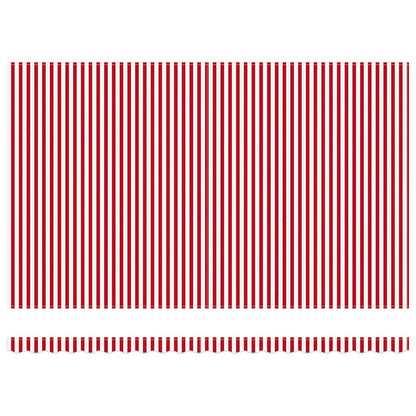 Toldo Retráctil Rojo Y Blanco 500 X 300 Cm Tela Y Metal_5