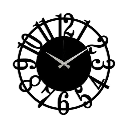Reloj De Pared Circular Metal Estilo Números_0