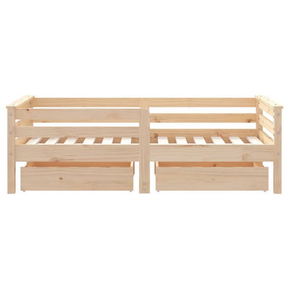 Vidaxl Estructura De Cama Para Niños Con Cajones Madera Pino 70x140 Cm_5