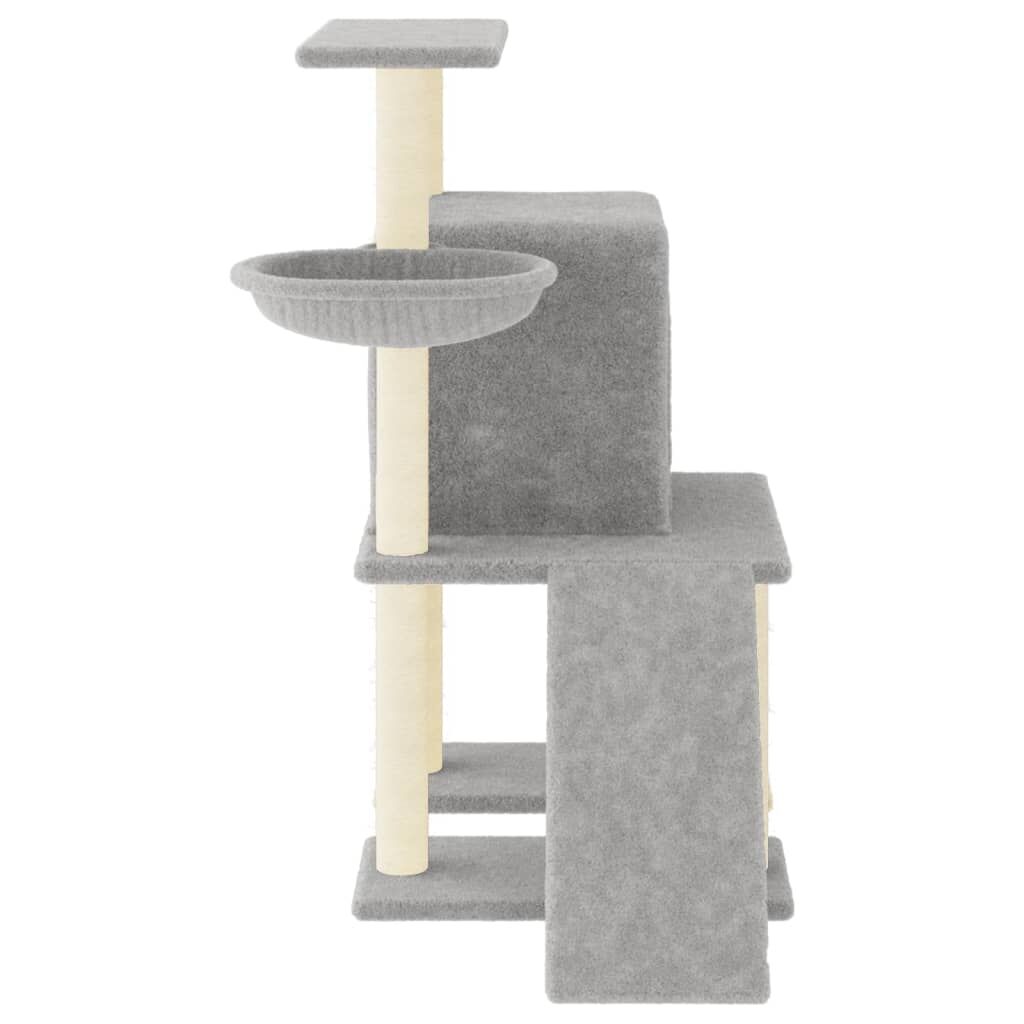Vidaxl Rascador Para Gatos Con Postes De Sisal Gris Claro 96,5 Cm_3