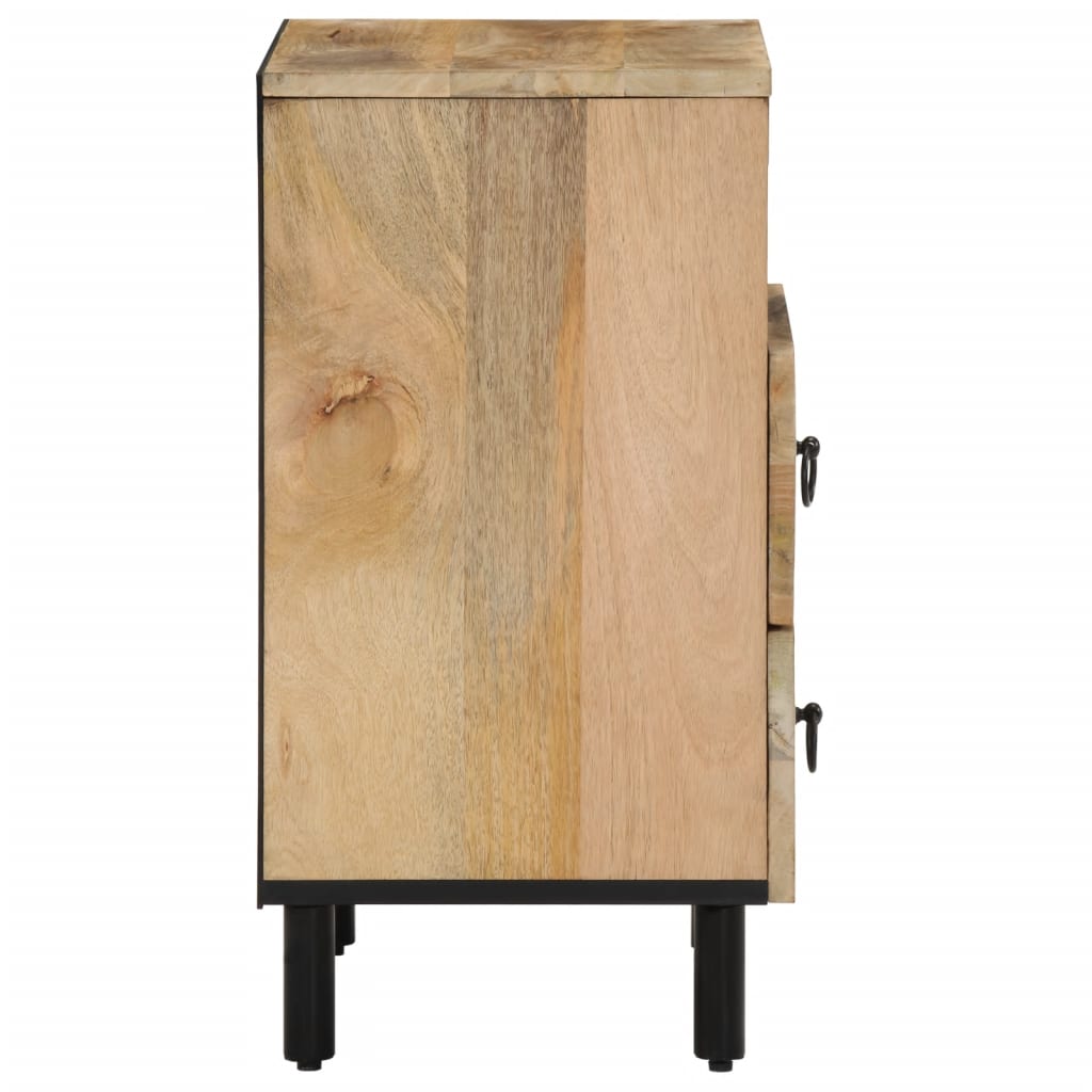 Mesita De Noche Madera Maciza De Mango 50x33x60 Cm_4