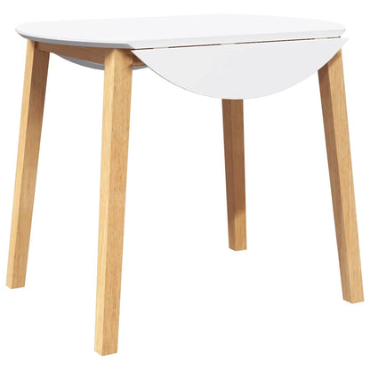 Mesa De Comedor Natural Madera Maciza Roble Caucho_0