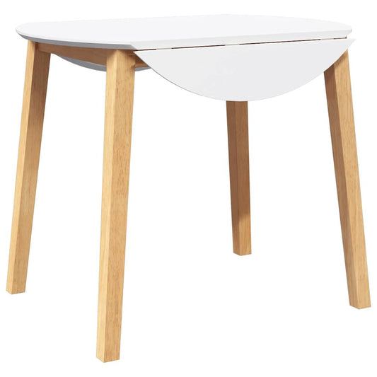 Mesa De Comedor Natural Madera Maciza Roble Caucho_0