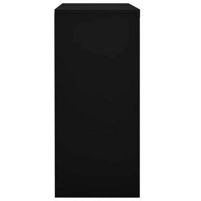 Armario De Oficina Con Puerta Corredera Acero Negro 90x40x90cm_3