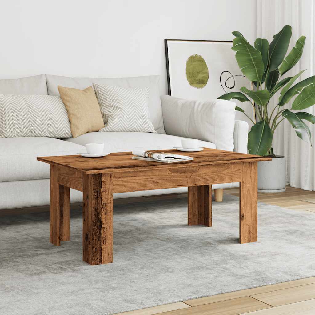 Mesa De Centro Madera Contrachapada Madera Envejecida_1