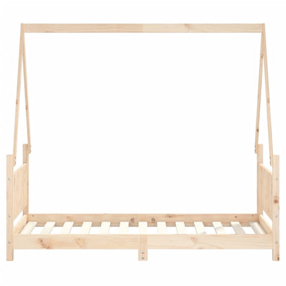 Estructura De Cama Para Niños Madera Maciza De Pino 80x160 Cm / Vetonek_4