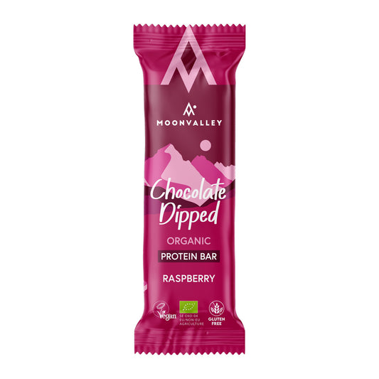 Barrita De Proteína Con Frambuesa Bañada En Chocolate Bio Moonvalley 50g