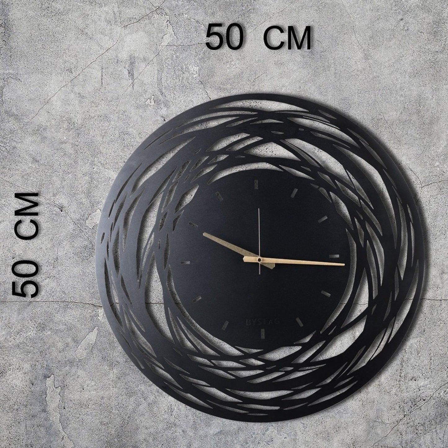 Reloj De Pared Metal Rotacione 50x50