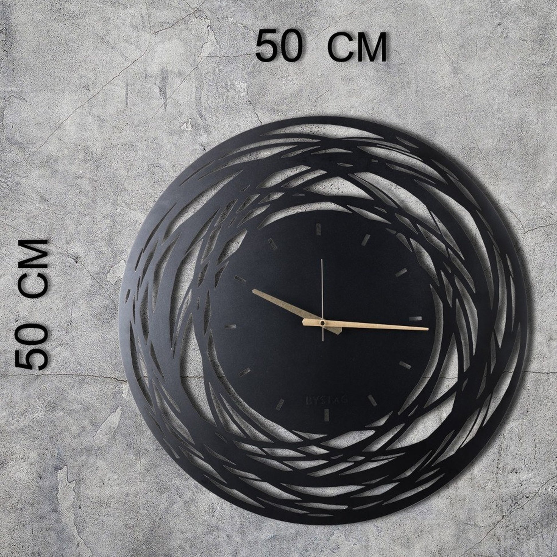 Reloj De Pared Metal Rotacione 50x50