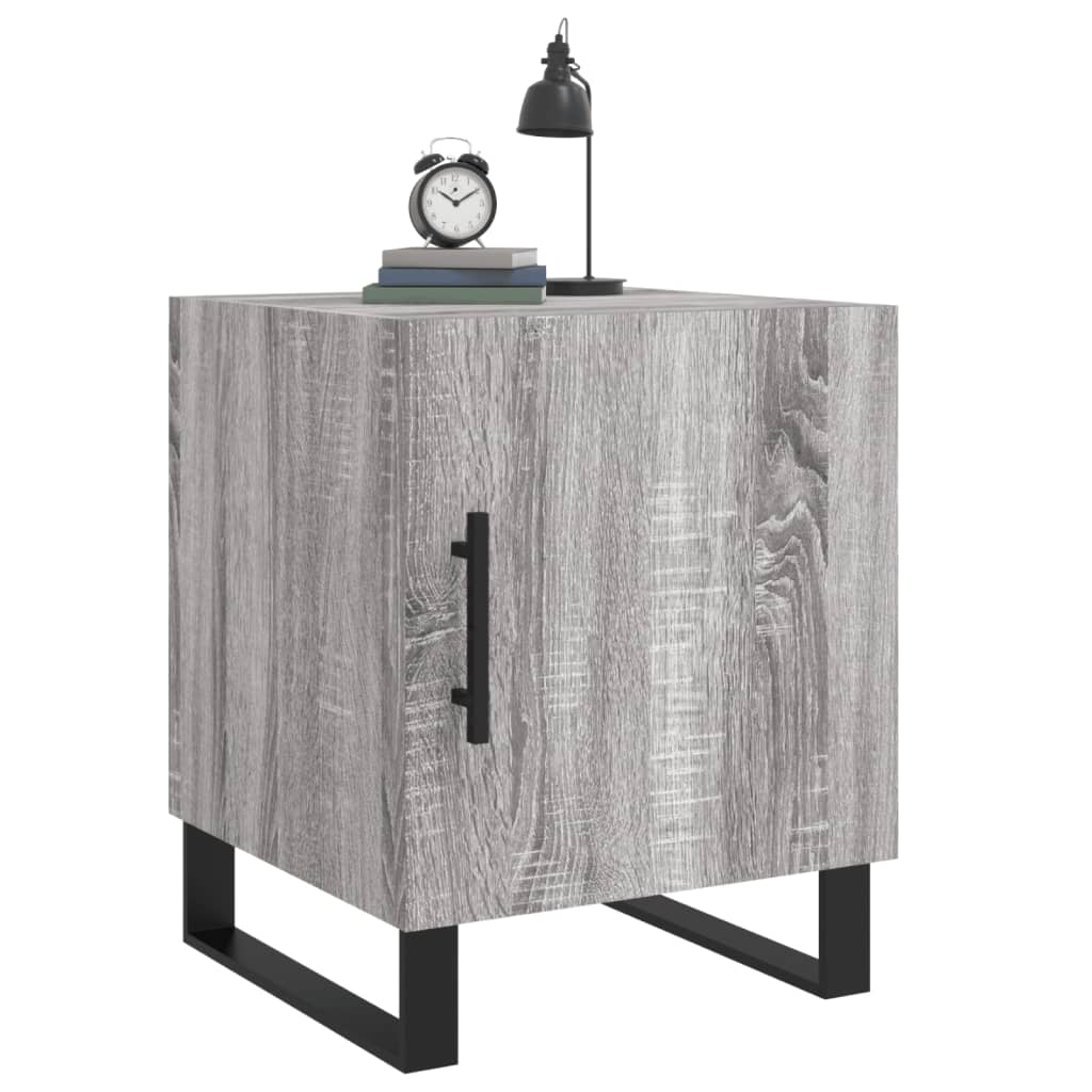 Mesita De Noche Madera De Ingeniería Gris Sonoma 40x40x50 Cm_2