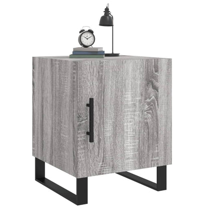Mesita De Noche Madera De Ingeniería Gris Sonoma 40x40x50 Cm_2