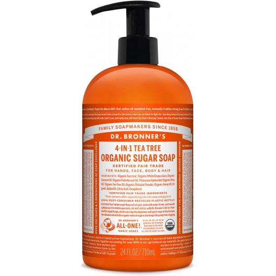 Jabón de azúcar Árbol del Té Dr. Bronners 710 ml