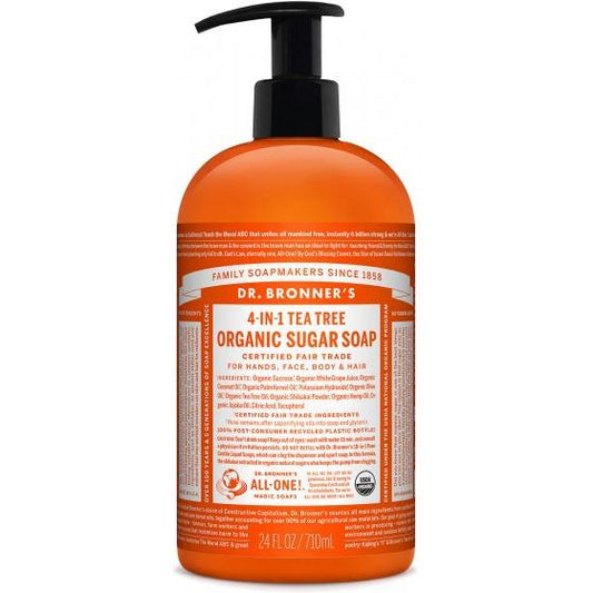 Jabón de azúcar Árbol del Té Dr. Bronners 710 ml