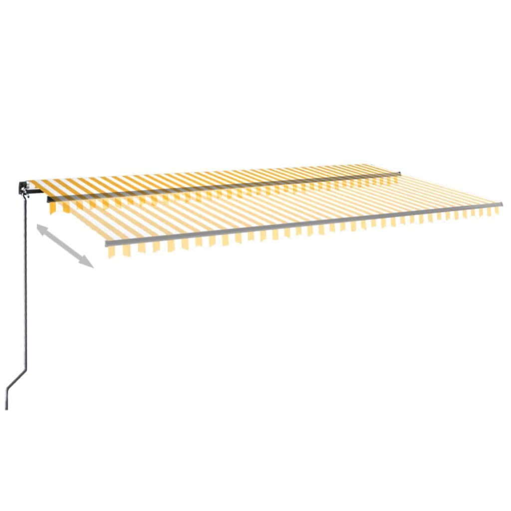 Toldo Retráctil Manual Amarillo Y Blanco 600x350 Cm_2