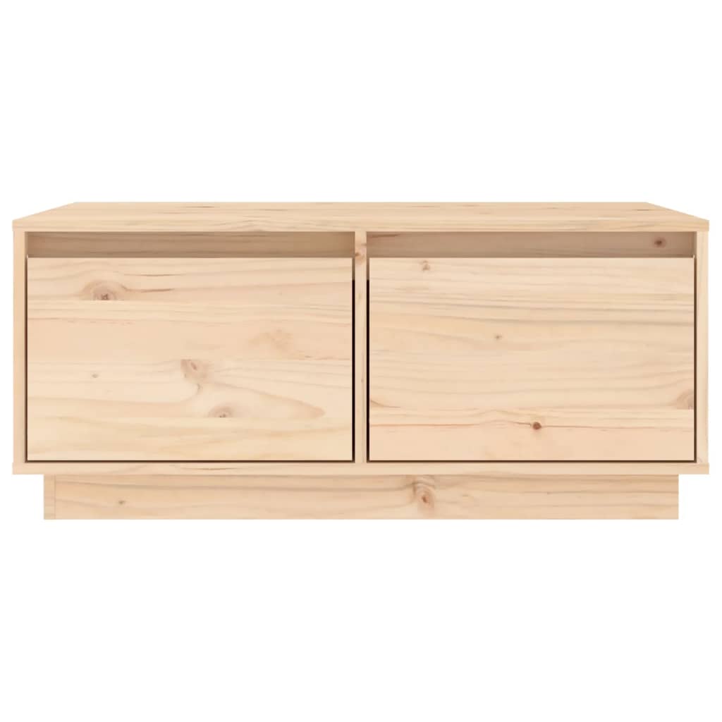 Mesa De Centro De Madera Maciza De Pino 80x50x35 Cm_4