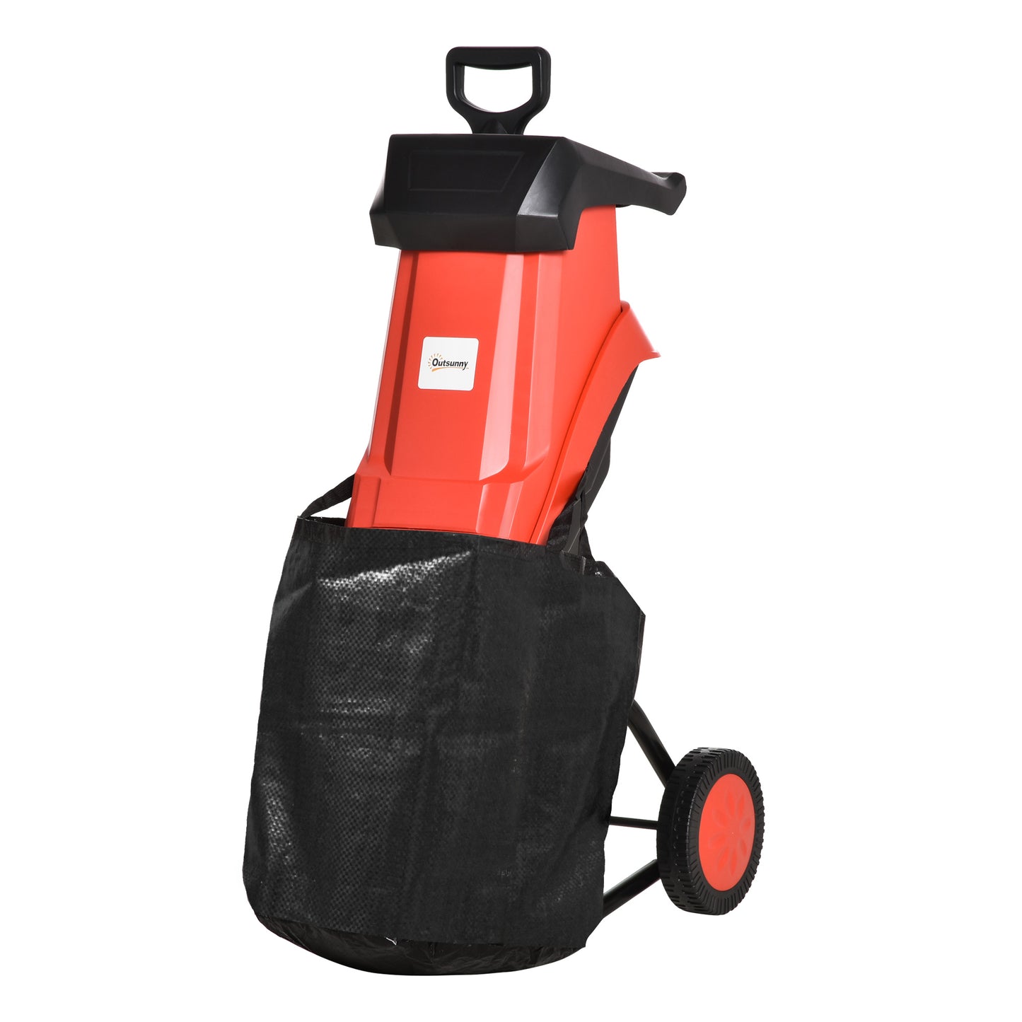 Outsunny Trituradora De Jardín 2500w Con 2 Cuchillas De Volteo Y Bolsa De 50l_0
