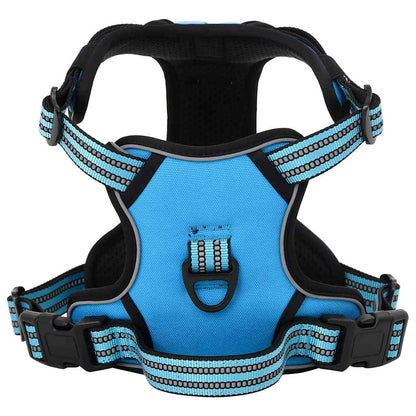 Arnés Para Perros Con Bandas Reflectantes Ajustables Azul Xl_0