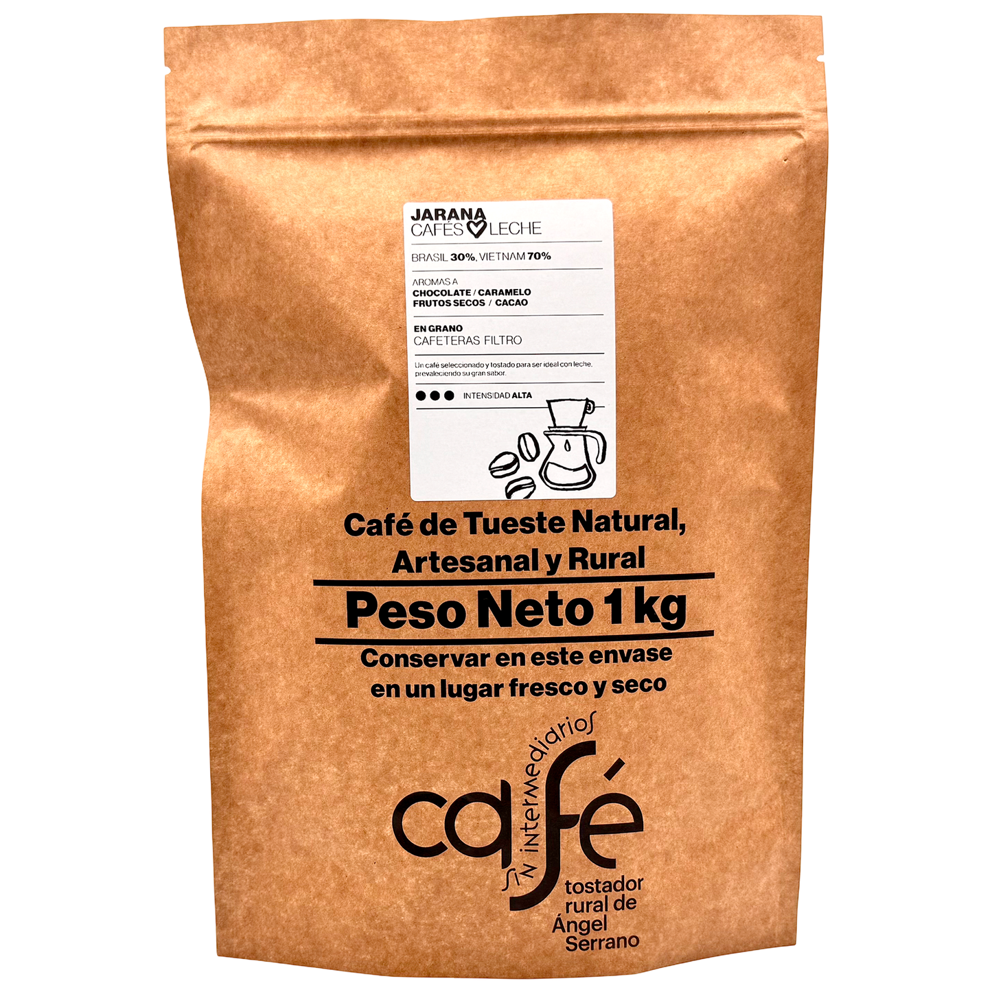 Cafe Sin Intermediarios Café Vietnam Jarana En Grano Para Filtro 1 Kg_0