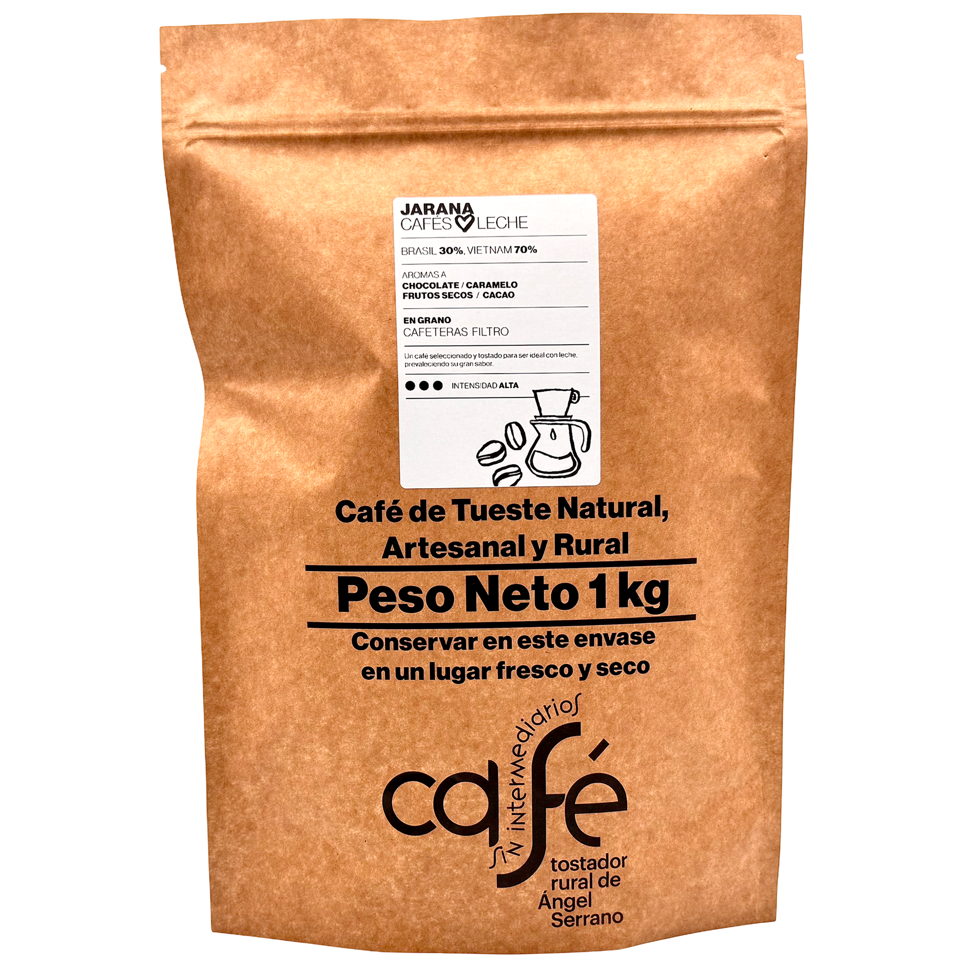 Cafe Sin Intermediarios Café Vietnam Jarana En Grano Para Filtro 1 Kg_0