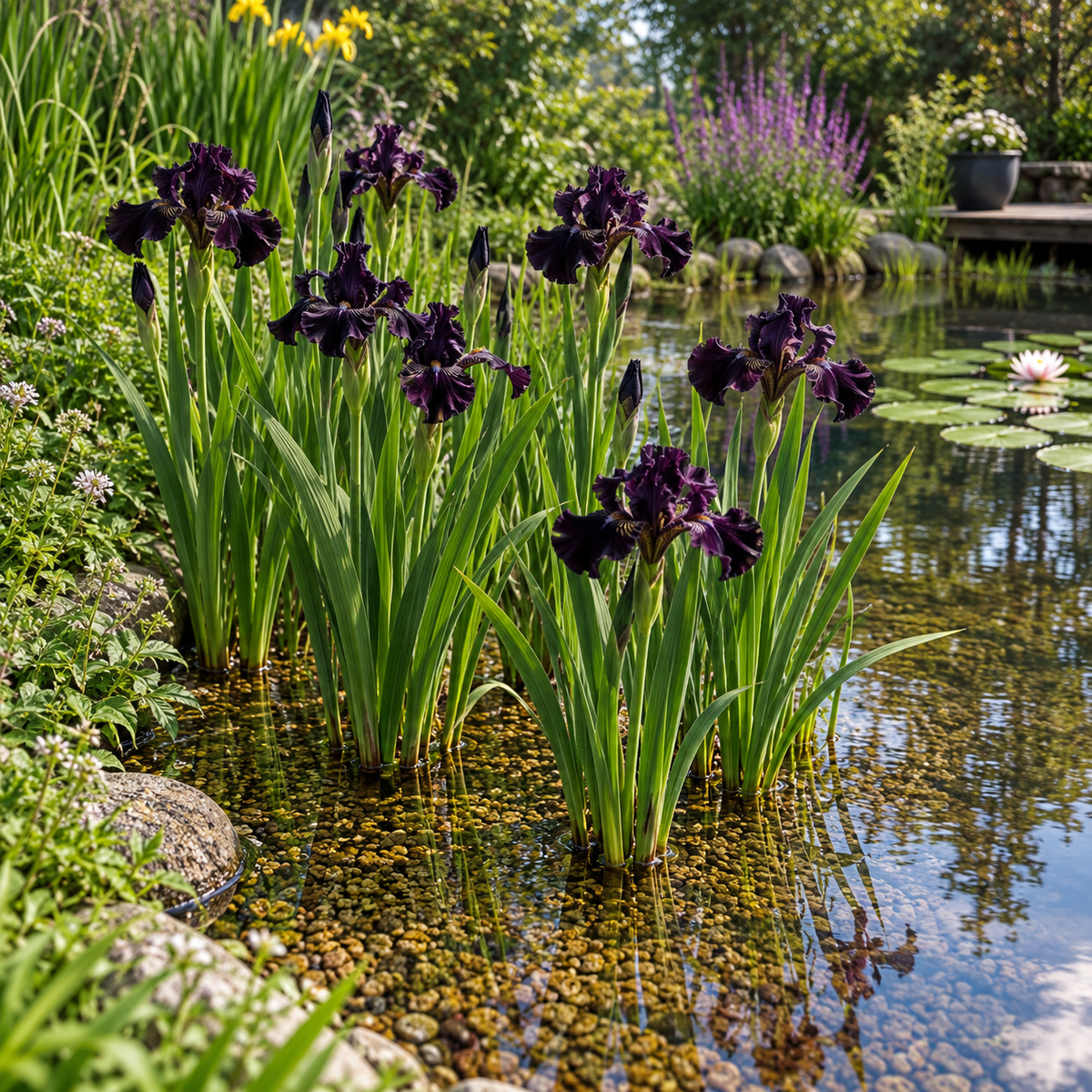 Lirio Negro - Iris Louisiana - 12 Plantas_1