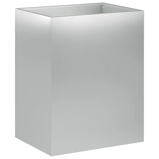 Macetero De Jardín Plateado 40 X 30 X 40 Cm Acero Galvanizado_0